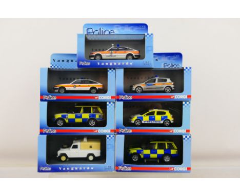 Vanguards - A boxed collection of seven Limited Edition diecast model Police vehicles from Vanguards. Lot includes VA09609 Ra
