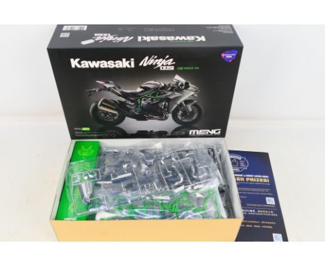 Meng - a boxed 1:9 scale model kit Kawasaki Ninja H2 pre-colored edition, an official Kawasaki licensed product. The kits app