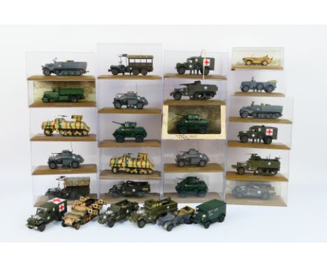 Atlas Editions - A platoon of 27 1:43 scale predominately boxed military model vehicles from Atlas Editions. Lot includes #66