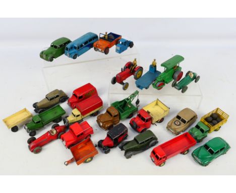 Dinky - An assortment of over 20 vintage diecast vehicles to include Bedford truck, Dodge, Commer Tow truck, Vanguard and oth