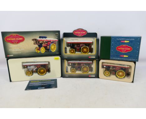 Corgi - Vintage Glory of Steam - 4 boxed 1:50 models to include Fowler B6 Showmans Locomotive & Badge 'SUPREME' - S.J. Wharto