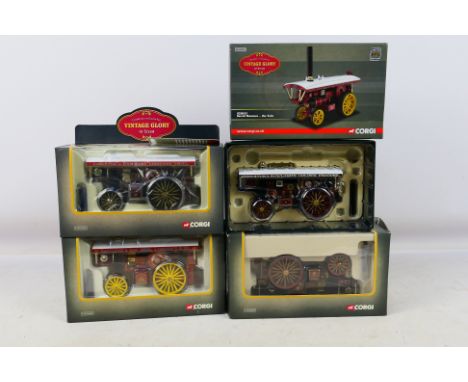 Corgi - Vintage Glory of Steam - 4 boxed 1:50 models to include Burrell Showmans Quo Vadis CC20513; 1905 Fowler 6nhp Showmans