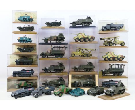 Atlas Editions - A squadron of 29 1:43 scale military model vehicles from Atlas Editions in partially boxed or unboxed condit
