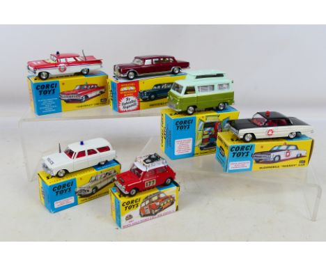 Corgi Toys - A boxed collection of six Corgi Toys 'Made in China' re-issued diecast models. Lot includes Corgi Toys #339 1967