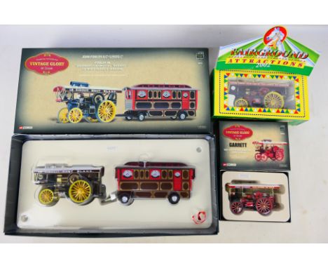 Corgi - 3 boxed 1:50 scale fairground models to include one Fairground Attractions Fowler Showmans Carter's Steam Fair CC2010