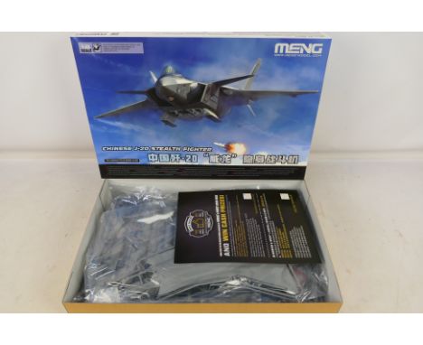 Meng - a boxed 1:48 scale model kit Chinese J-20 Stealth Fighter LS-002. The kit appears to be mint with parts in sealed bags