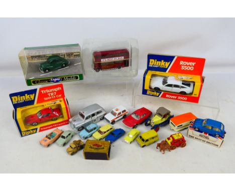 Dinky Toys - Matchbox - Corgi - Other - A mixed group of boxed and unboxed diecast and plastic model vehicles in various scal