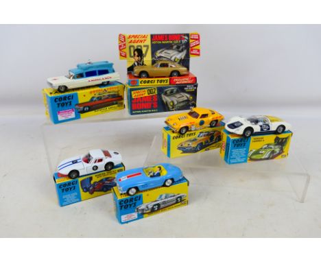 Corgi Toys - A boxed collection of six Corgi Toys 'Made in China' re-issued diecast models. Lot includes Corgi Toys #261 Jame