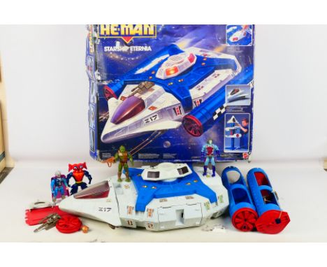 Mattel - He-Man - A boxed Starship Eternia set with 4 x figures. It shows signs of age and use and is unchecked for completen
