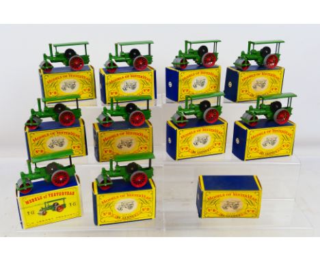 Matchbox - Yesteryear - A collection of 10 x boxed Aveling & Porter Steam Roller models with variations in colour of roof sup