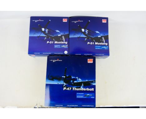 Hobby Master - Three boxed Hobby Master 1:48 'Air Power Series' diecast US military aircraft models. Lot consists of HA7710 N