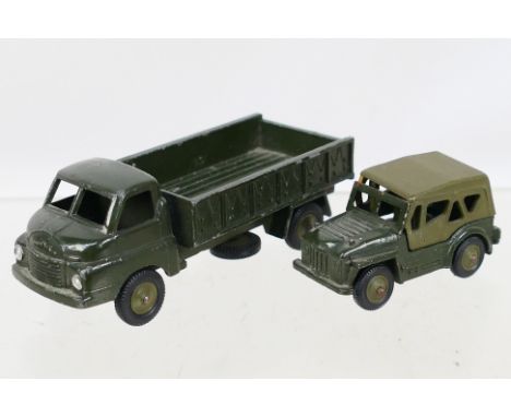 Britains - A pair of unboxed Britains Liliput diecast military vehicles. Lot consists of Britains  3-Ton Army Bedford Truck; 