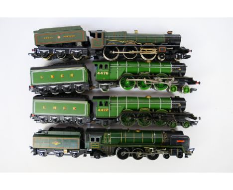 Hornby - Lima - A group of unboxed OO gauge locomotives, King George V number 6000, Britannia number 70000, Flying Scotsman n