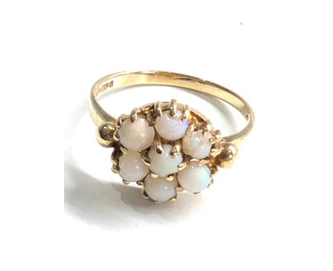 9ct gold opal ring weight 2.8g 