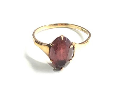 9ct gold amethyst  ring weight 1.7g 