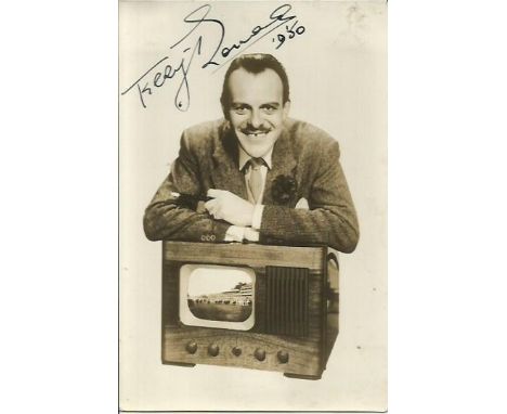 Terry Thomas signed 14cmx9cm sepia photo. 1911 1990 was an English comedian and character actor who became known to a worldwi