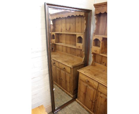 A large 20th Century decorative mirror, 72" x 36"