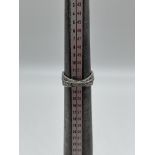 9ct White Gold Diamond Ring.