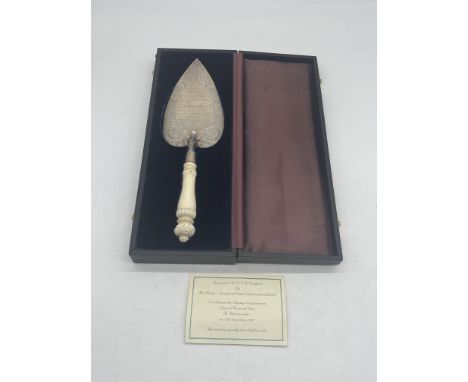 Victorian Hallmarked Silver Presentation Trowel. 