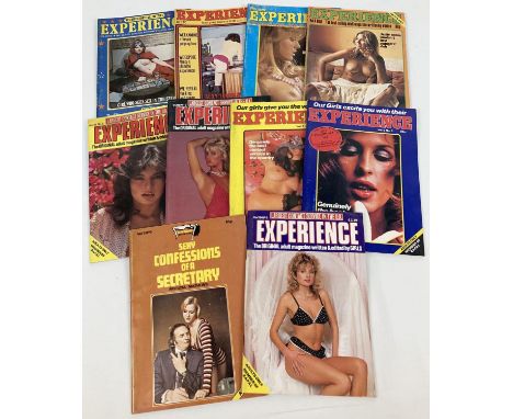 10 assorted vintage pocket sized issues of Experience, adult erotic magazine.  