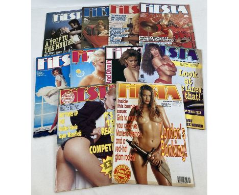 10 assorted vintage issues of Fiesta, adult erotic magazine.  