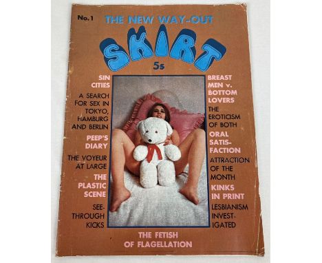 Issue No. 1 of Skirt, vintage eroticism magazine with colour centre fold poster of Maggie Le Cain. In very good condition.  