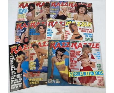 12 vintage issues of Razzle, adult erotic magazine, all from volume 4.  