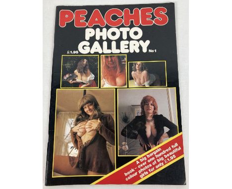 Issue No. 1 of Peaches Photo Gallery, vintage 1981 adult erotic magazine with full colour images on every page.  