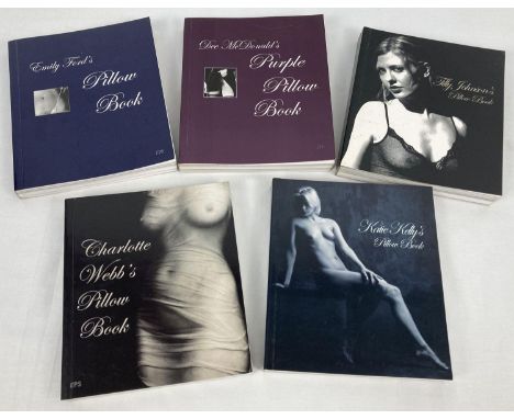 A set of 5 adult erotic paperback 'Pillow' books from The Erotic Print Society. Comprising: The Purple Pillow Book, Emily For