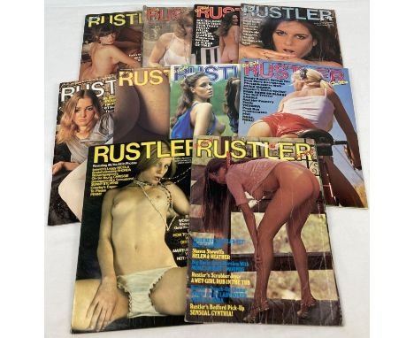 10 vintage issues of Rustler, adult erotic magazine.  