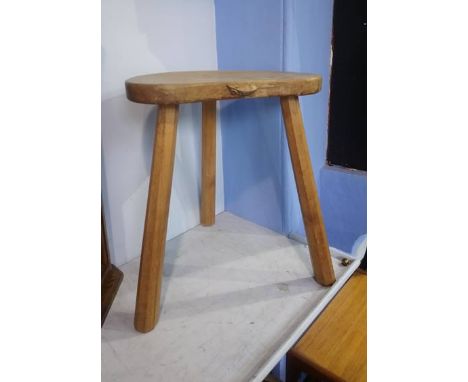 A Robert 'Mouseman' Thompson of Kilburn three legged stool