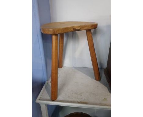A Robert 'Mouseman' Thompson of Kilburn three legged stool