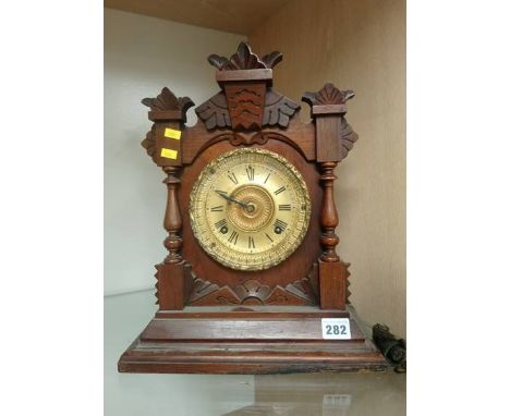American mahogany mantle clock