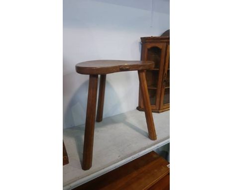 A Robert 'Mouseman' Thompson of Kilburn three legged stool