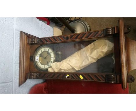 Mahogany cased wall clock