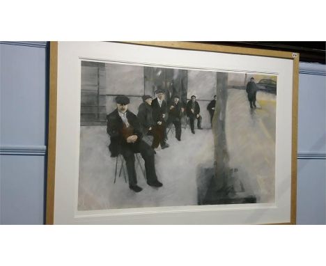 A large Limited Edition print, Allan Scott, Limited 1/150 'January Politics', 77cm x 111cm