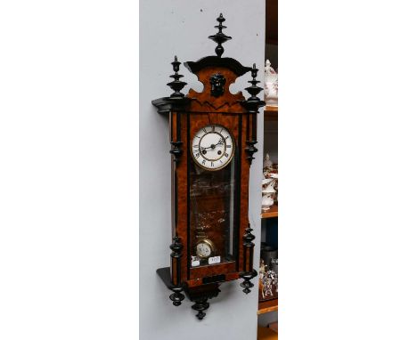 A Vienna type striking wall clock
