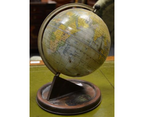 A Chad Valley tin plate child's globe, c.1950