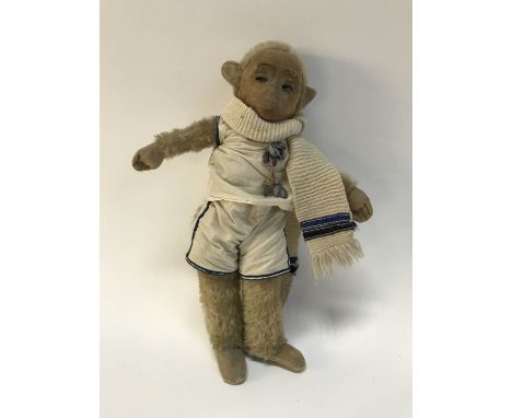 A Chad Valley Monkey, with label sewn to right foot 'Hygiene Toys Made in England by Chad Valley'