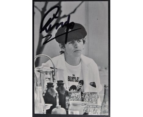 The Beatles - Ringo Starr - an original vintage 1960s Eskimo Foods black and white promotional postcard depicting Starr in a 