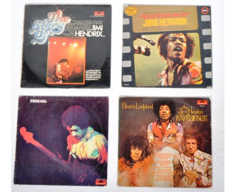 The Jimi Hendrix Experience - A selection of four long play LP vinyl record albums comprising Electric Ladyland First German 