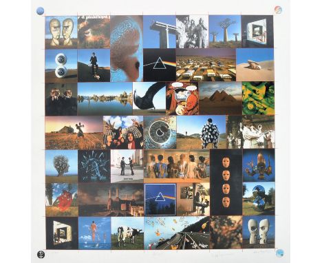 Storm Thorgerson (British, b. 1944)
Pink Floyd's 40th anniversary,PF40 Silk screen print in colours 
Signed in pencil by Stor