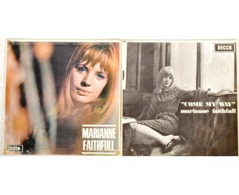 Marianne Faithfull - Two long play LP vinyl record albums comprising "Come My Way" first press on Decca label, LK4688. Record