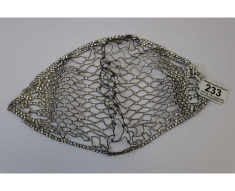 Art Deco Diamante set wire mesh Skull Cap