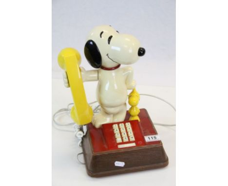 Vintage American Telecom co. Snoopy Telephone with push button dial, approx. 35 cm