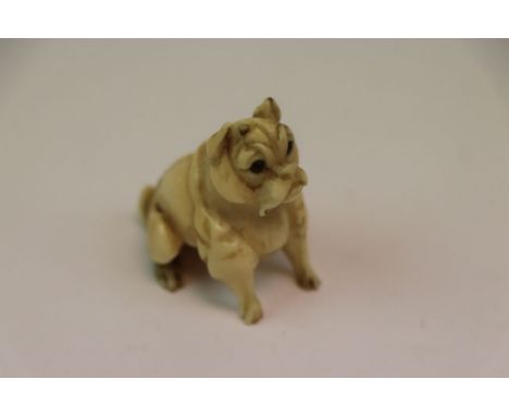 Antique Netsuke dog figure