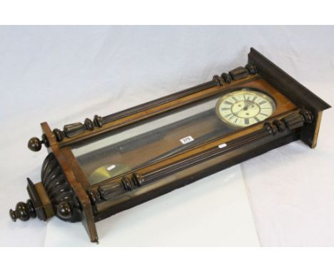 Victorian Mahogany Cased Hanging Wall Clock.