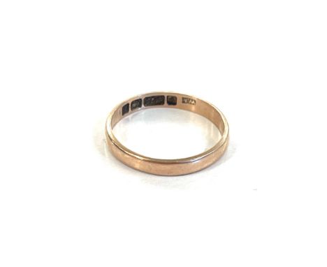 Vintage 9ct gold ladies wedding ring / band, UK size M 