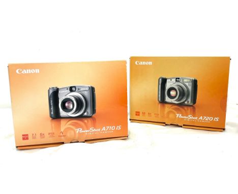 2 Boxed Canon powershot A720 digital cameras, untested 