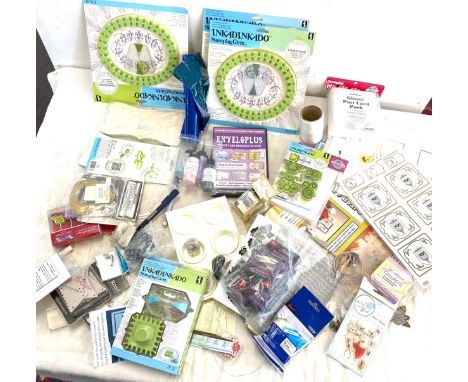Selection of craft item miscellaneous to include INKADINKADO stamping gear, stamps etc 